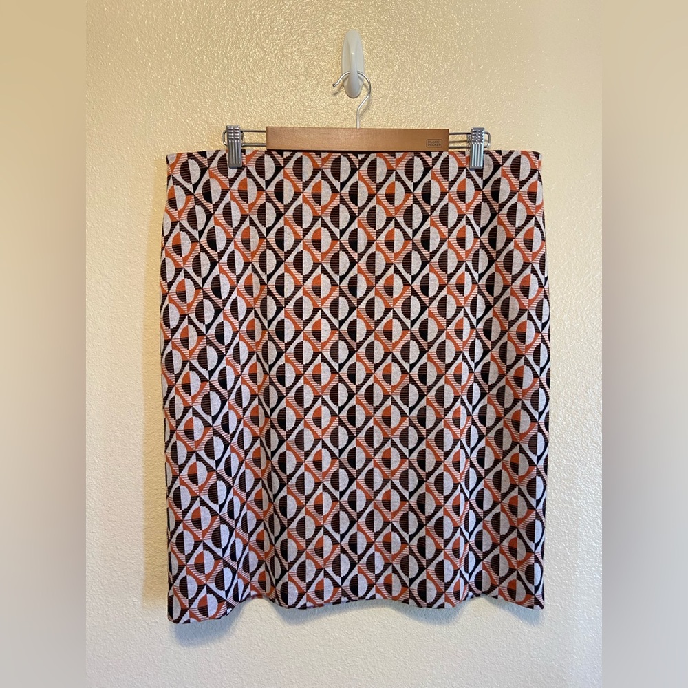 Nine West Mod Patterned Skirt Sz 16
